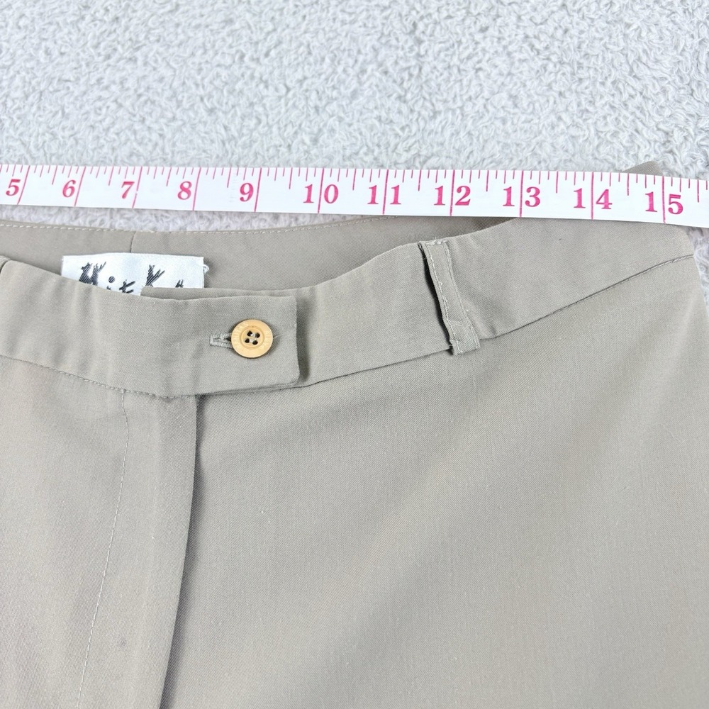 Mieka Straight Leg Dress Pants Taupe Womens EU 42 US 10 12 Made in France - Picture 9 of 15